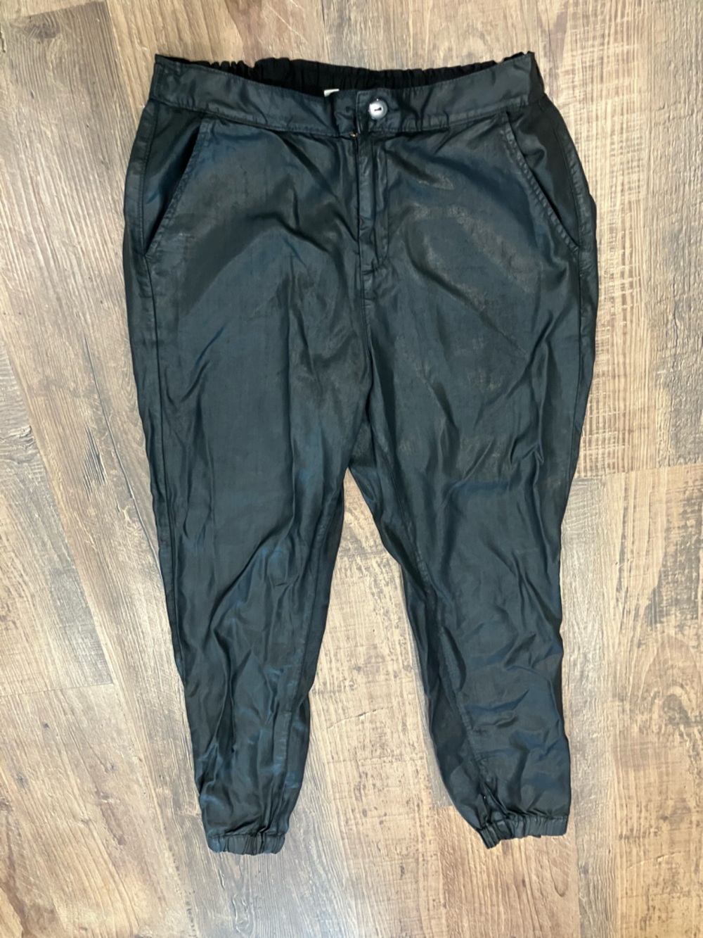 Ag Adriano Goldschmied Black Pants with Elastic Waist